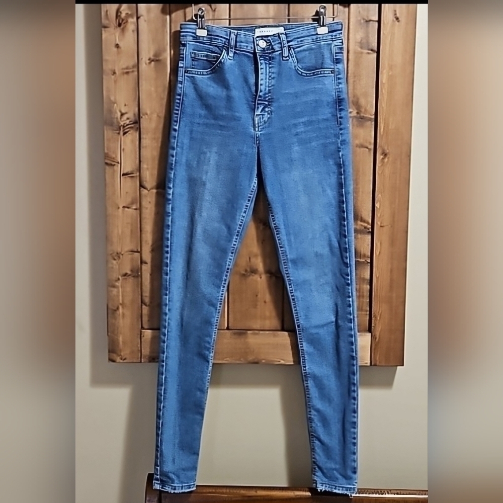 Topshop Jamie Blue Super Skinny High Waist Jeans Size 28